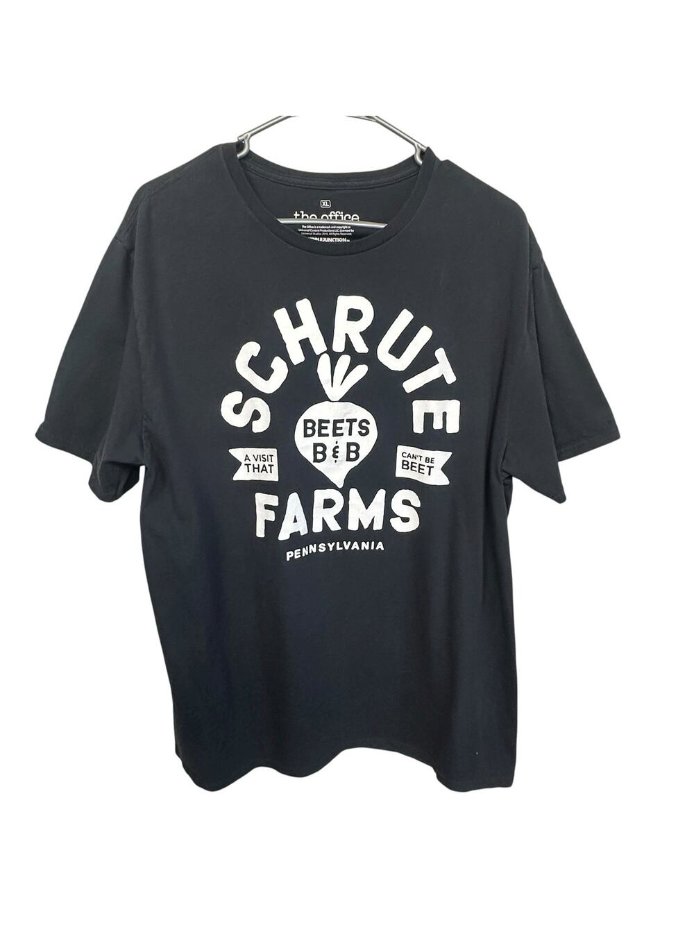 The Office TV Show Schrute Beets B&B Farms Pennsylvania Black T-Shirt Size XL